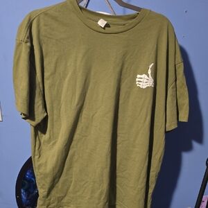 Olive Green Graphic Men's T-Shirt
